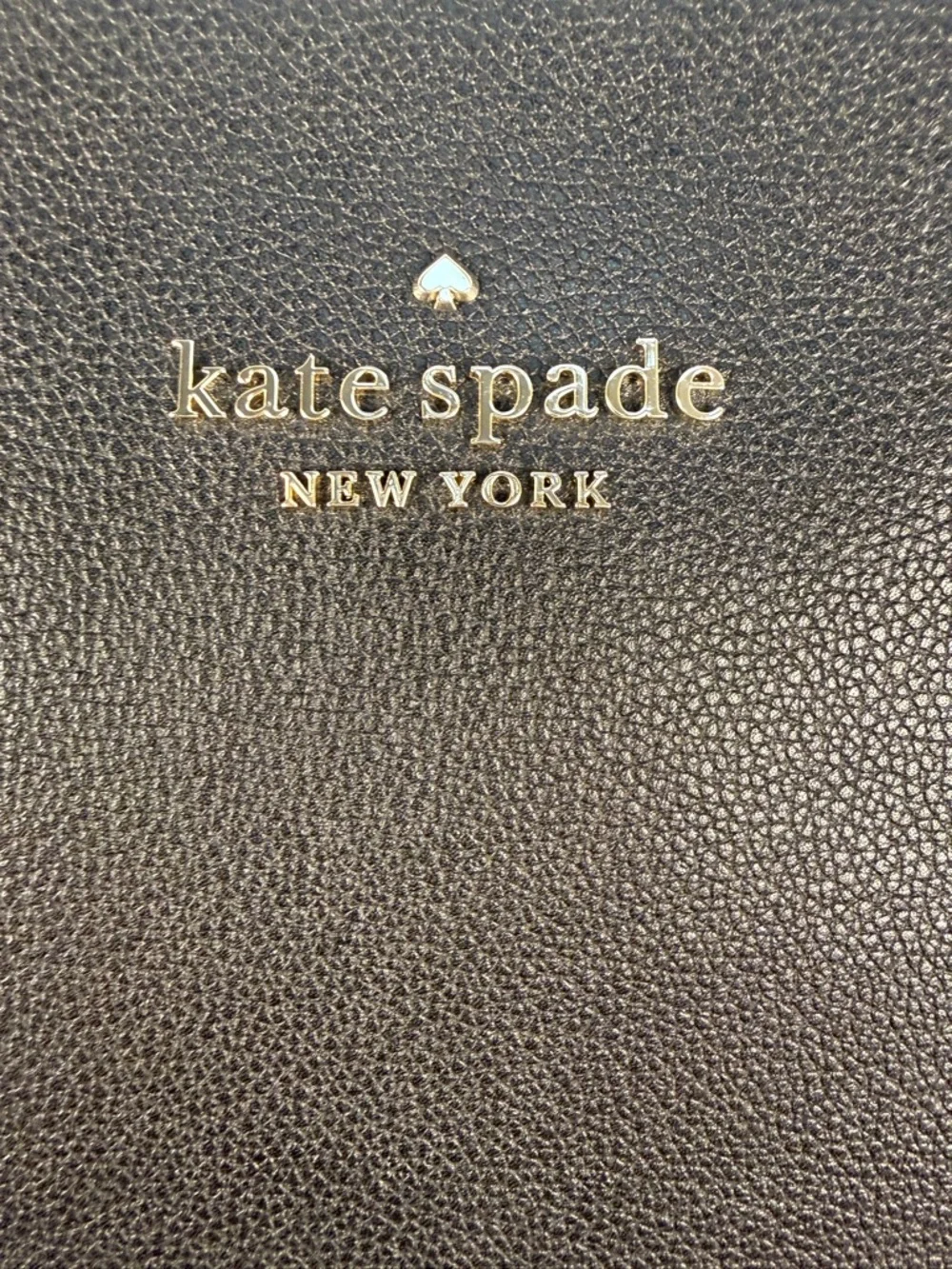 Kate Spade Black Pebbled Leather Crossbody + Gold Saffiano Wallet Bundle EUC